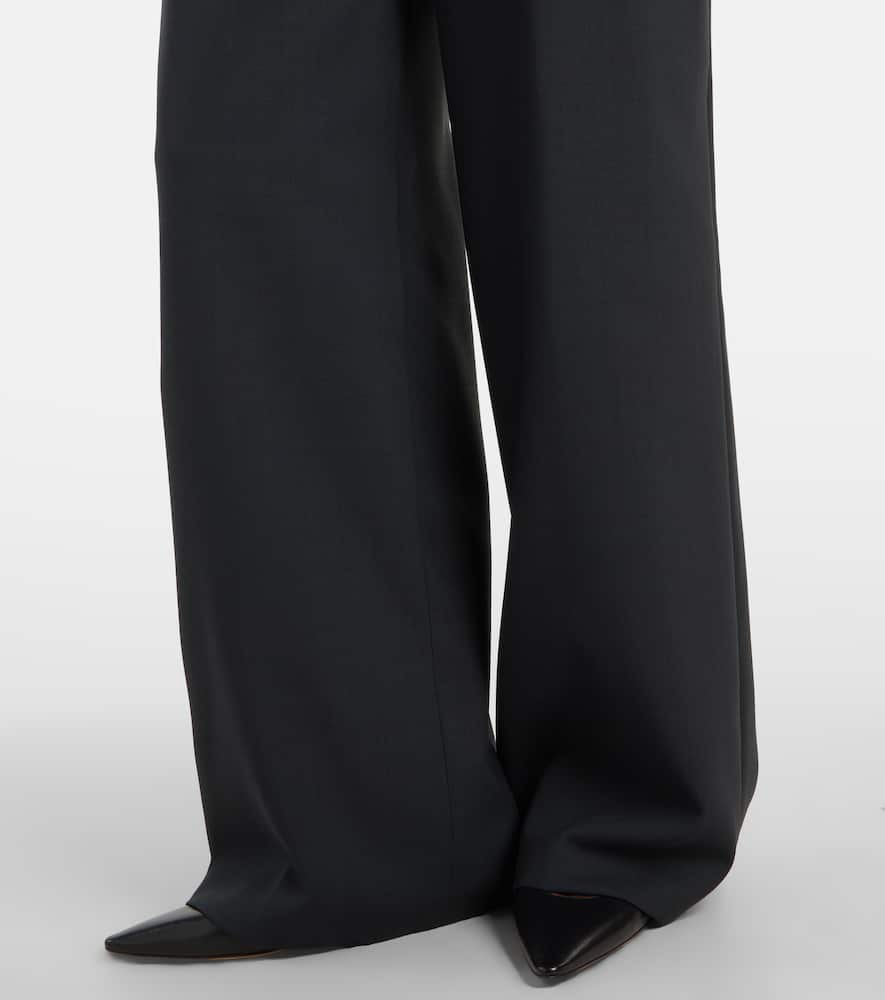 High-rise virgin wool twill pants