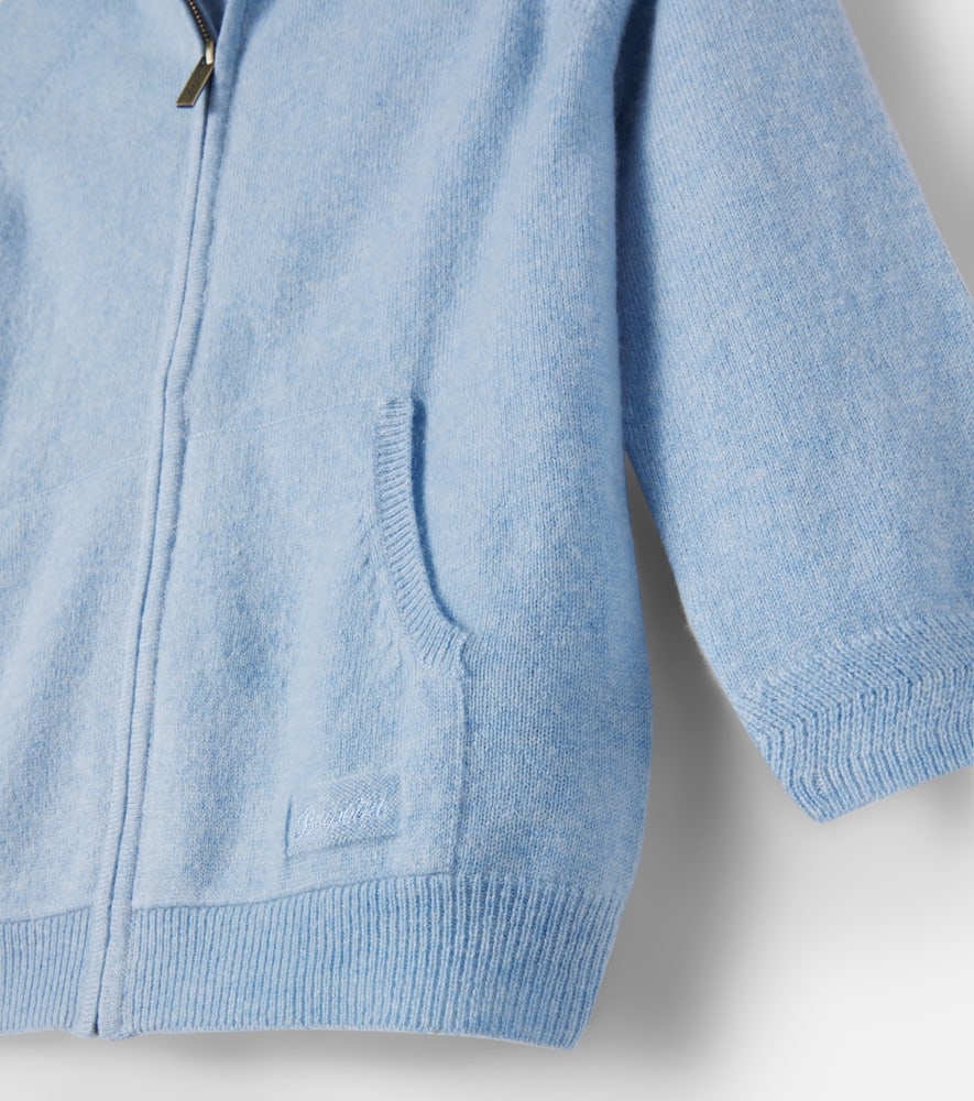 Elyan cashmere zip-up hoodie