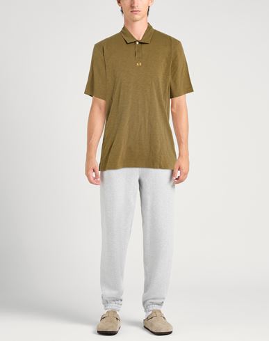 Man Polo shirt Khaki Size L Cotton