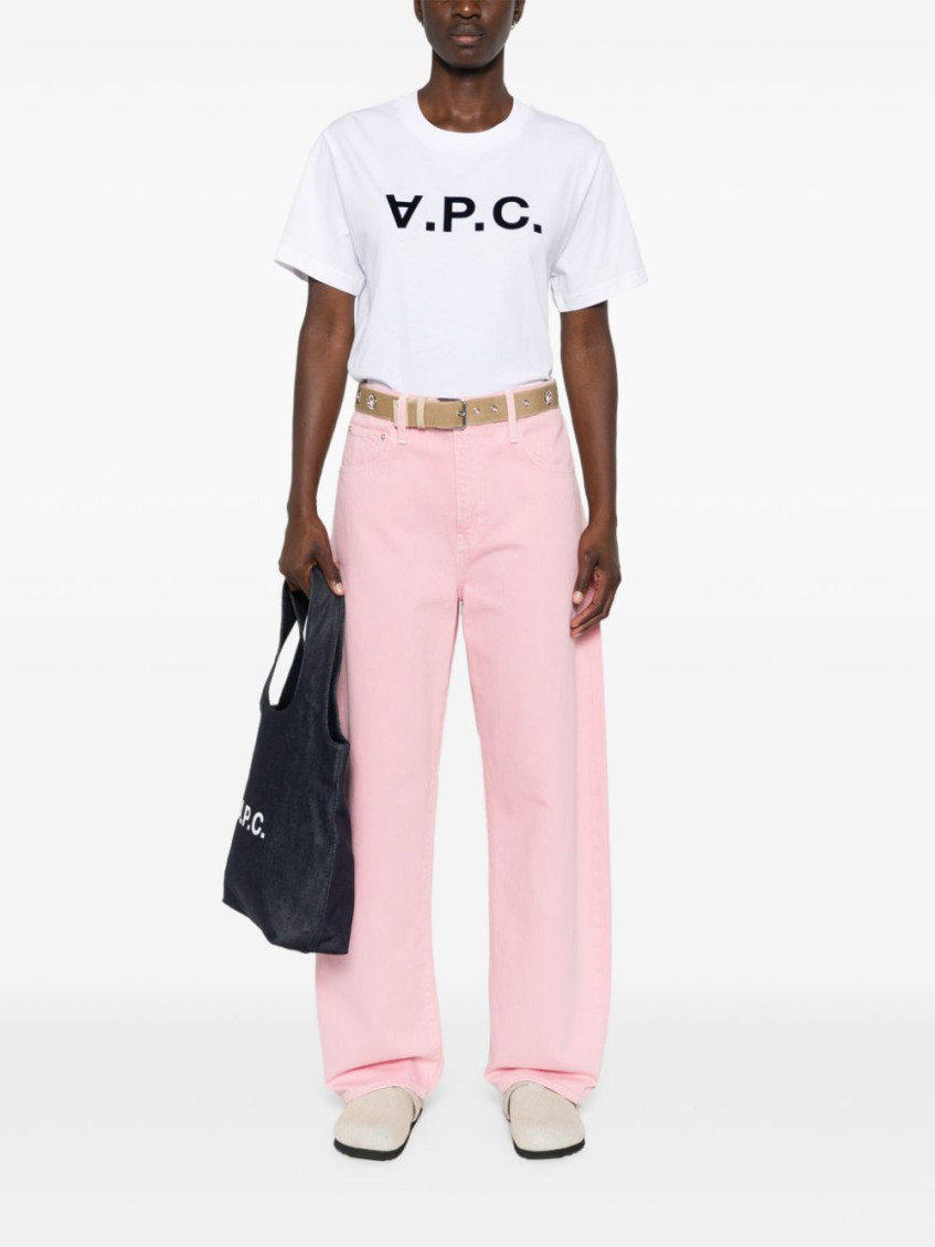 A. P.C.-Grand Vpc T-Shirts Bianco-Uomo