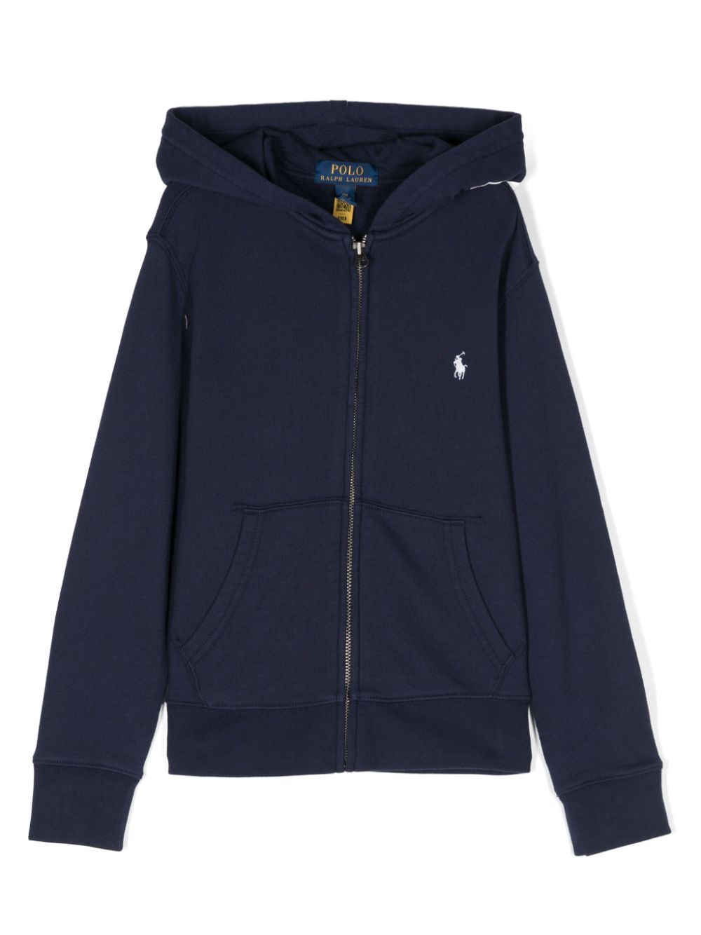 Polo Pony-embroidered <ip hoodie - Blue