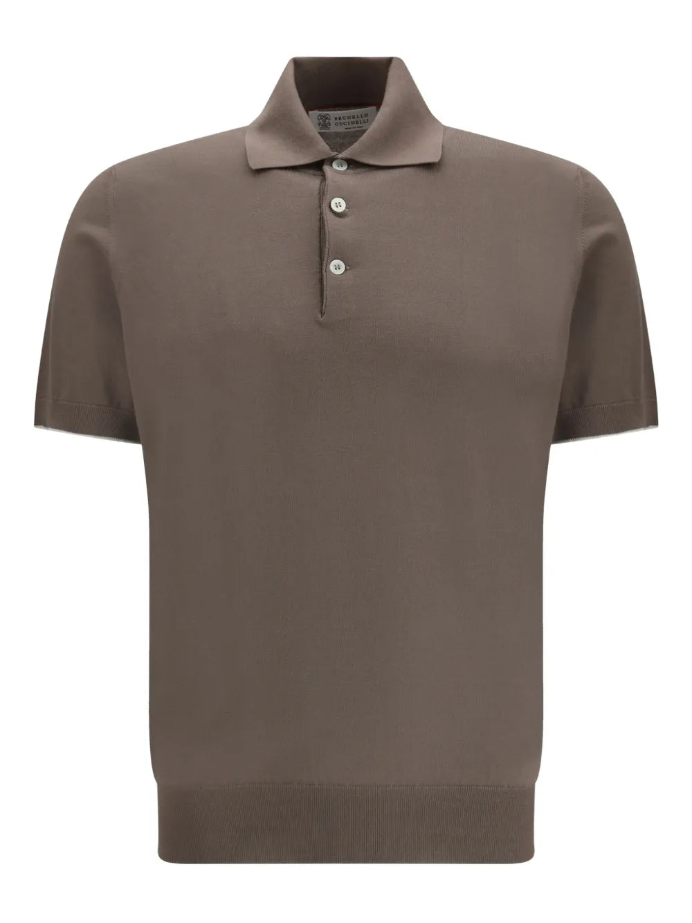 Cotton Polo Shirt — Taupe
