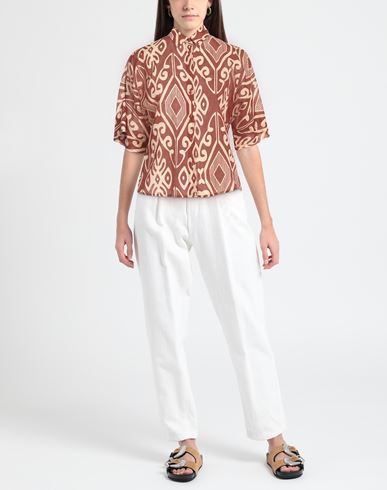 Niū Woman Shirt Brown Size S Cotton