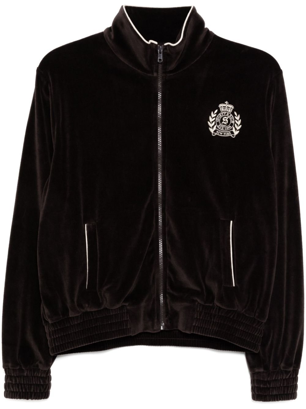 NY Crest Velour Track jacket - Brown
