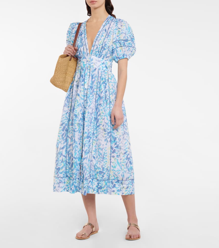 Reine floral cotton midi dress