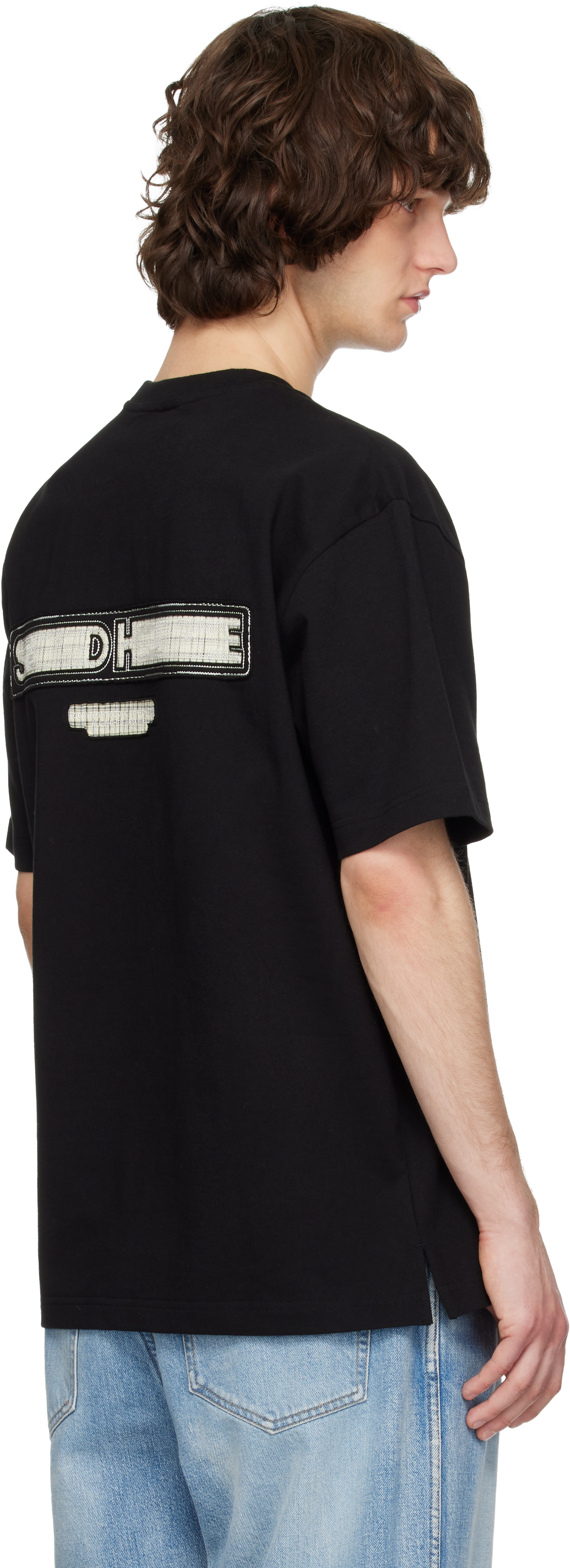 Black Solid Back Logo Short Sleeve T-shirt