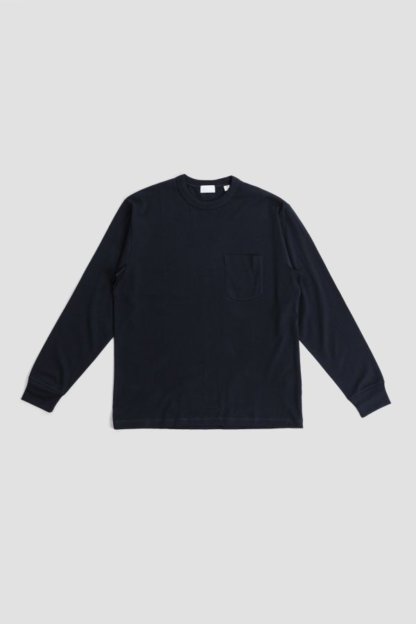 Long-Sleeve Pocket T-Shirt — Navy