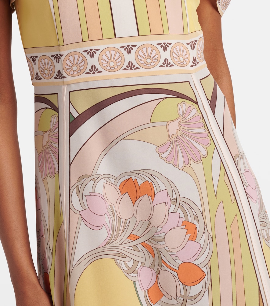 Cherie floral silk midi dress