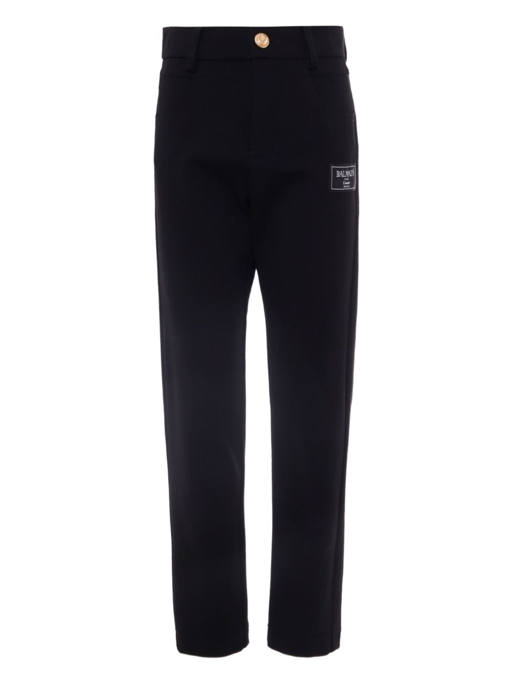 Logo-patch trousers - Black