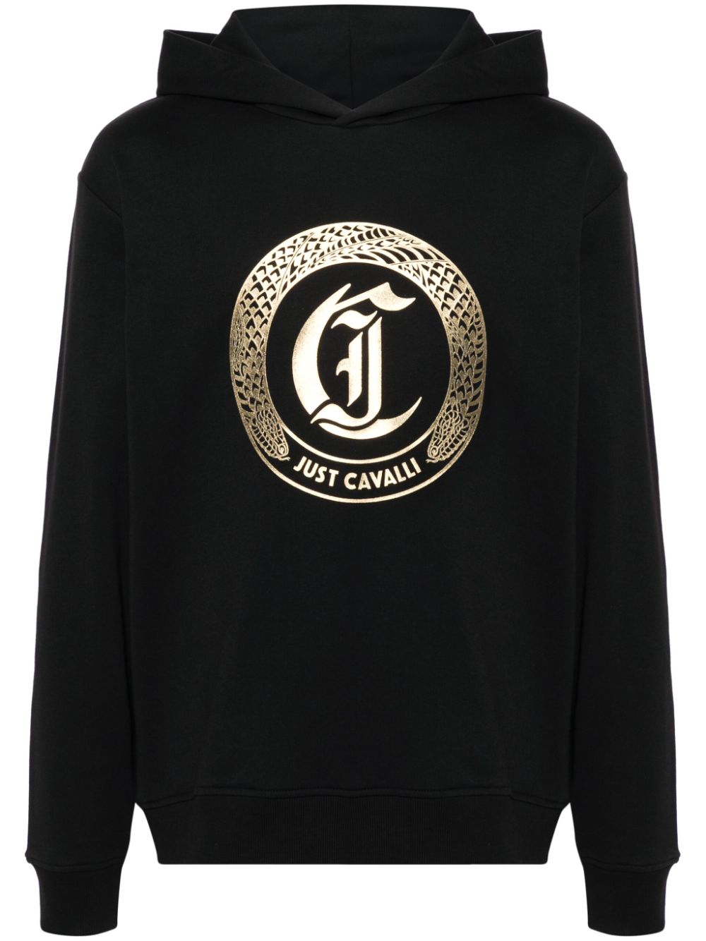 Logo-appliqué hoodie - Black