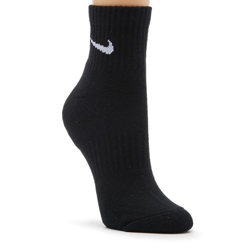 6 Pack Medium Everyday Cushioned Ankle Socks (White/Grey/Black)