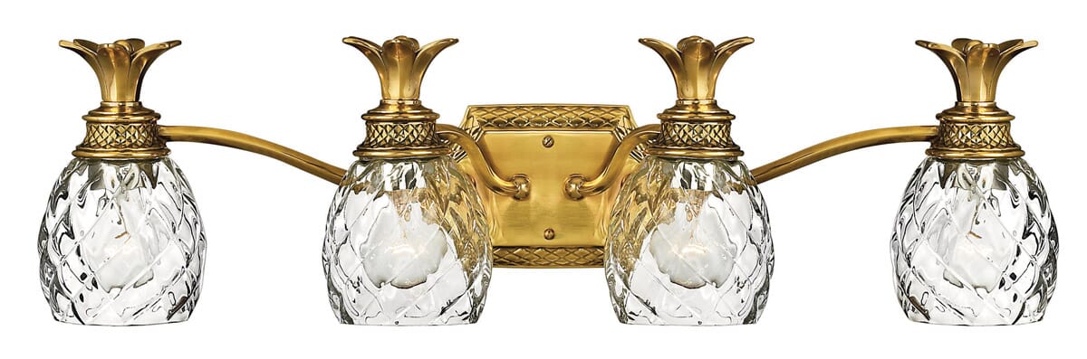 Burnished Brass LED Bath from the Plantation Collection