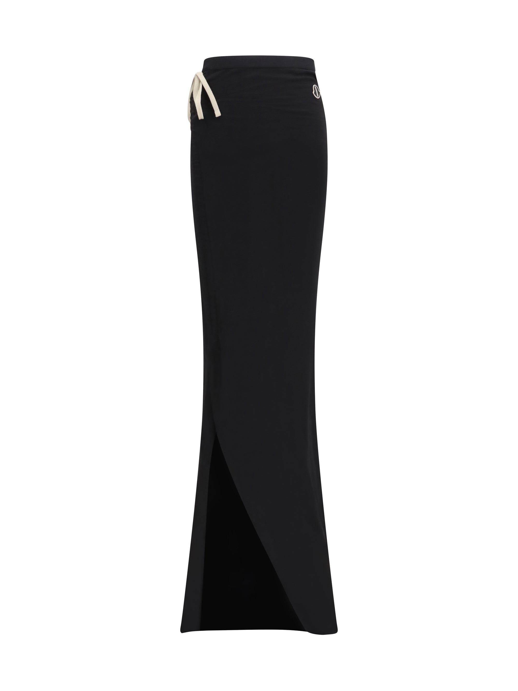 Jersey Maxi with Side Slit Skirt — Black