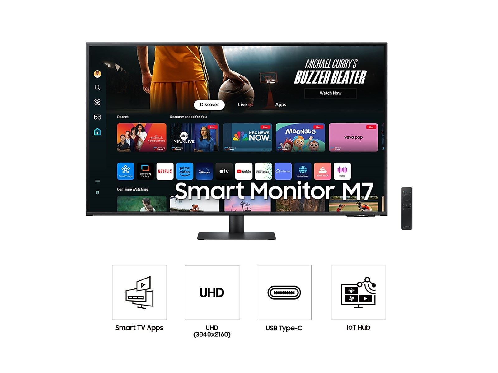 32" Smart Monitor M7 (M70D) 4K UHD with Streaming TV, Speakers and USB-C(LS32DM702UNXGO)