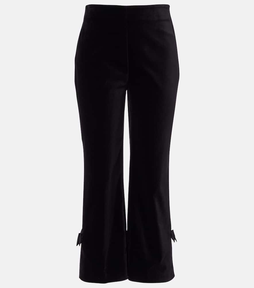 Quincy cotton velvet cropped pants