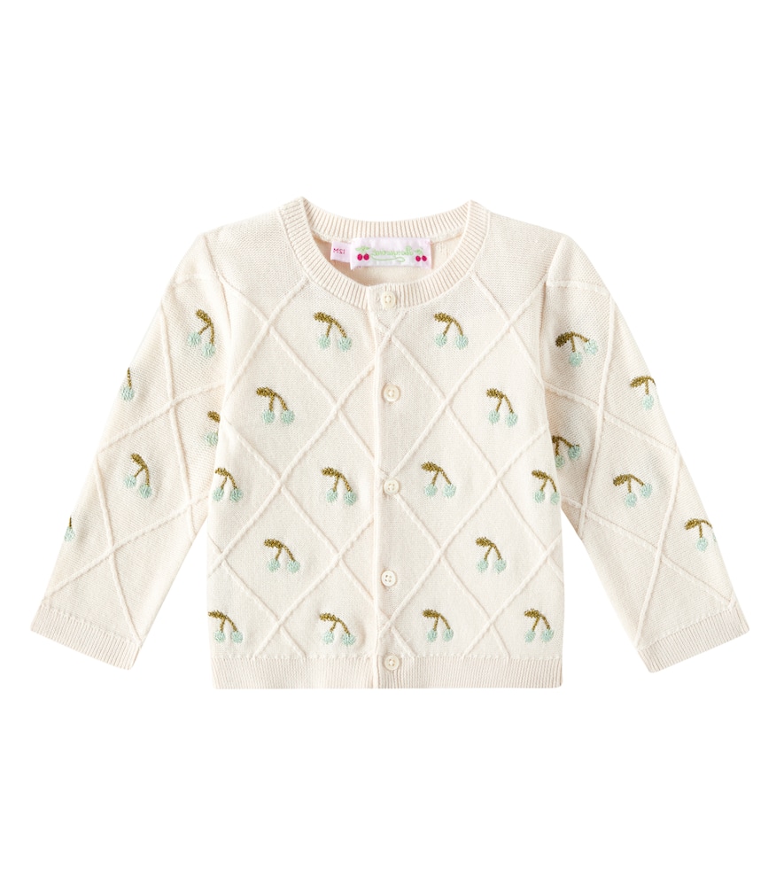 Bonpoint Baby Fayana embroidered cotton cardigan