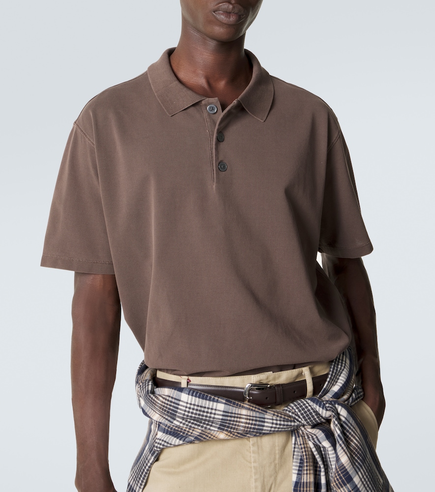 Cotton piqué polo shirt