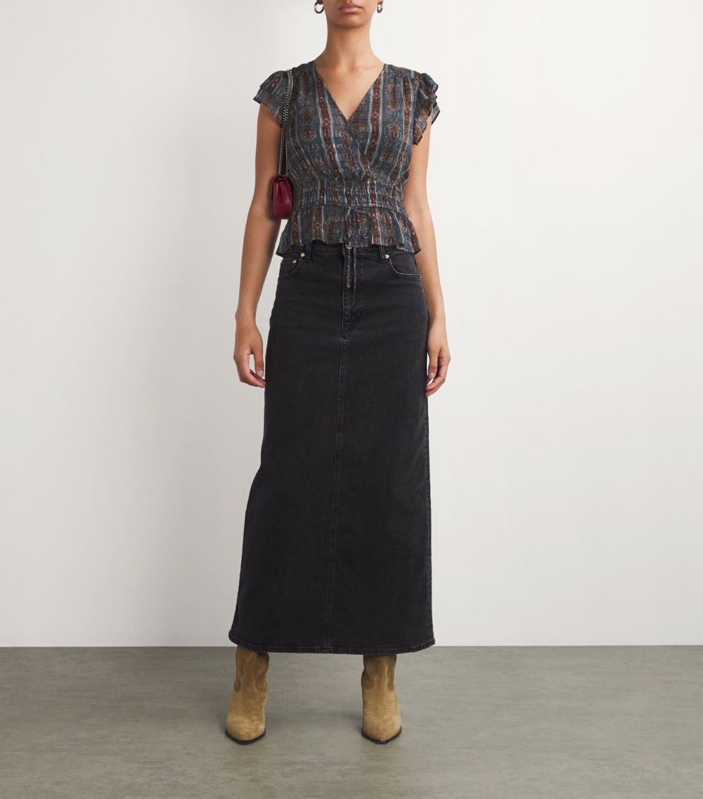 Silk-Blend Pancetta Blouse