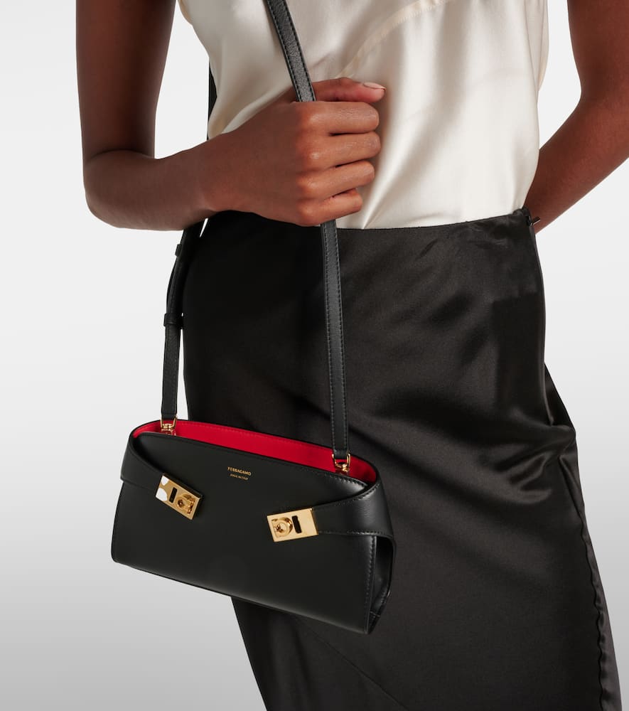 Ferragamo Hug leather clutch