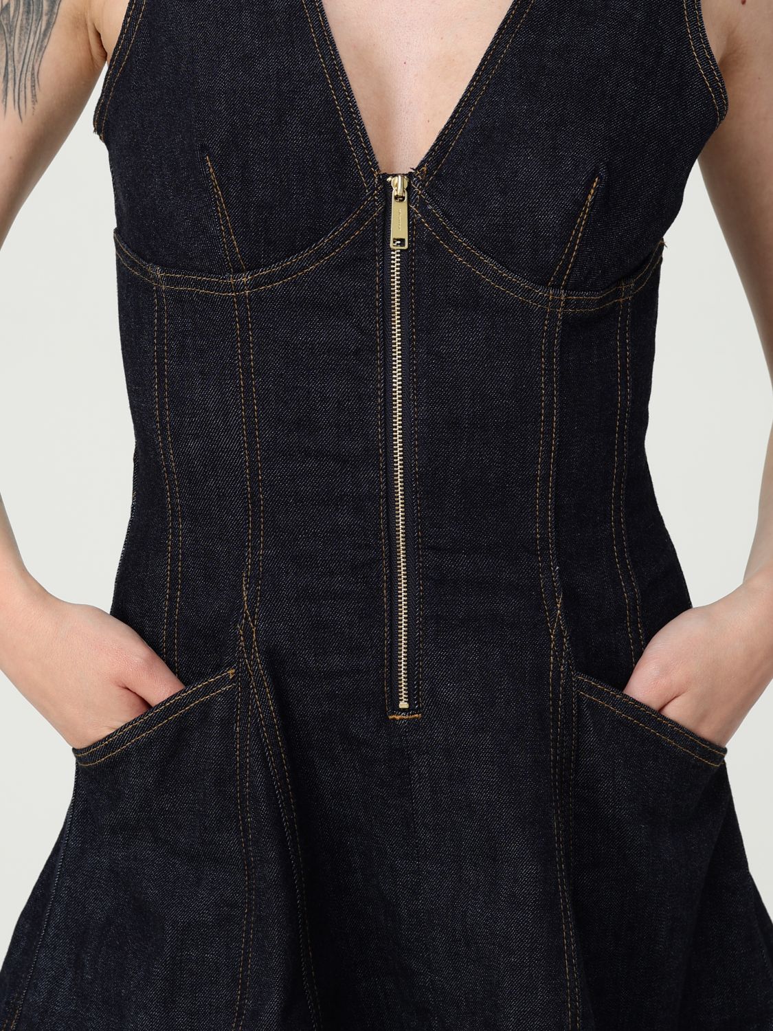 Denim mini dress - Blue