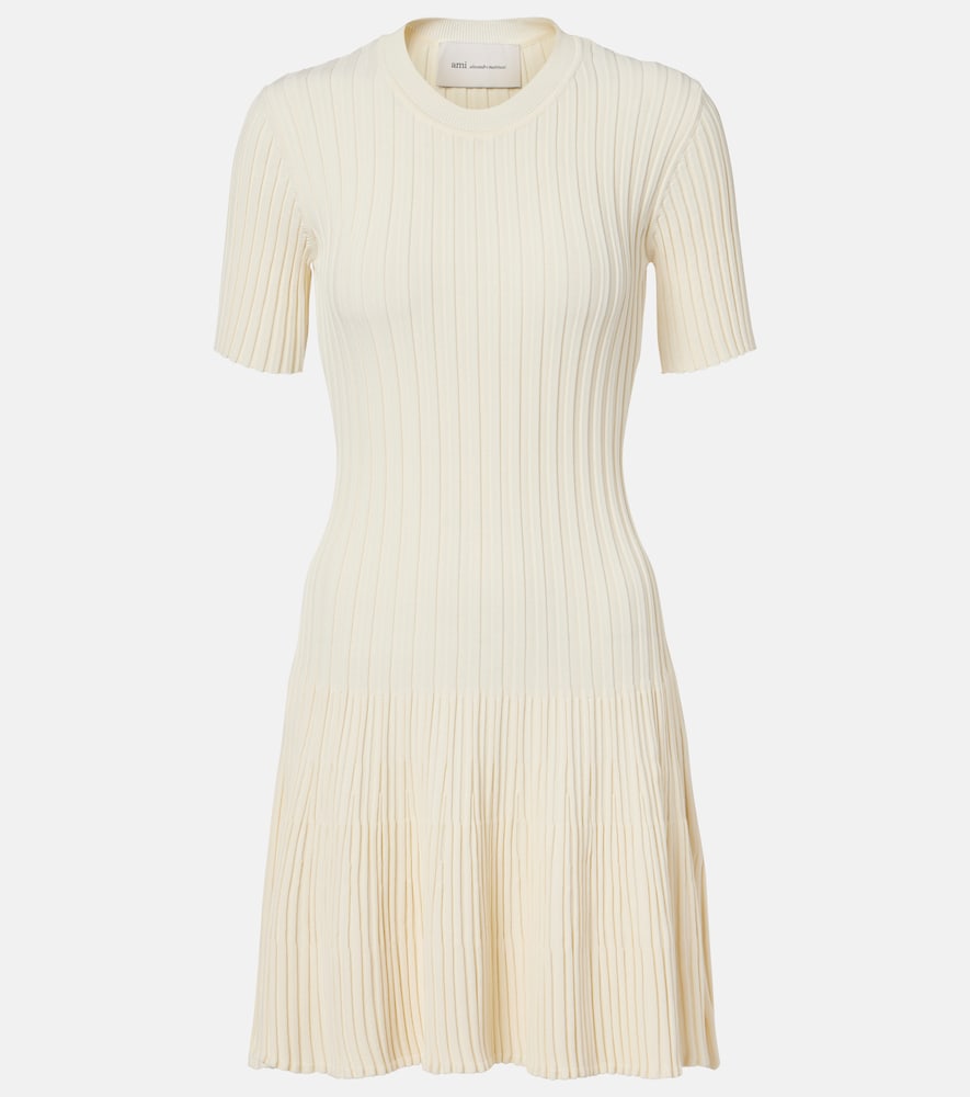 Ribbed-knit minidress