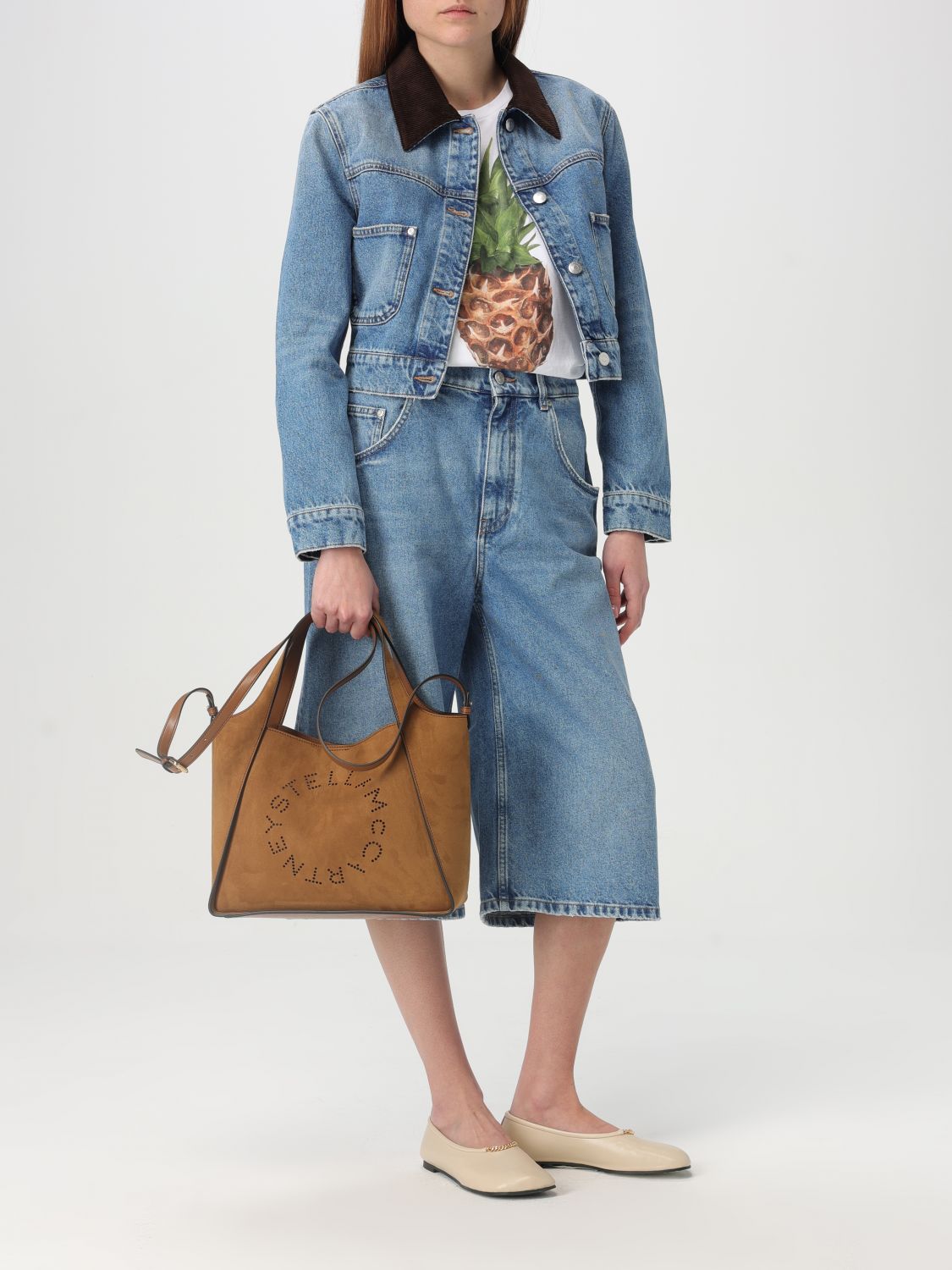 Logo Top Handle tote bag - Brown
