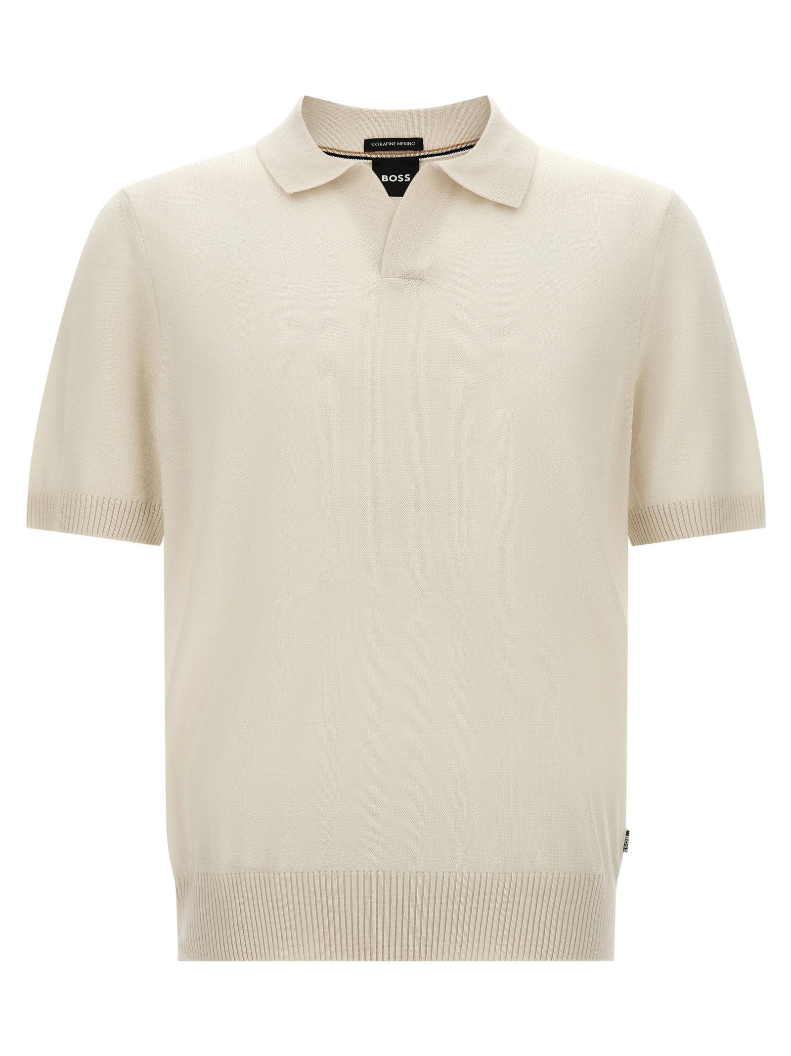 Extra-Fine Merino Wool Polo Shirt — Cream