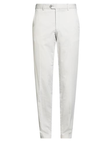 Man Pants Light grey Size 40 Cotton, Elastane