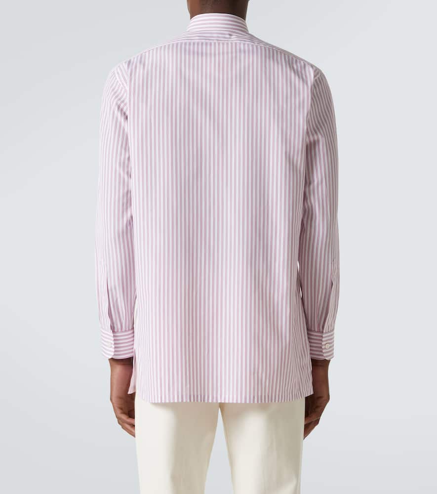 Striped cotton poplin shirt