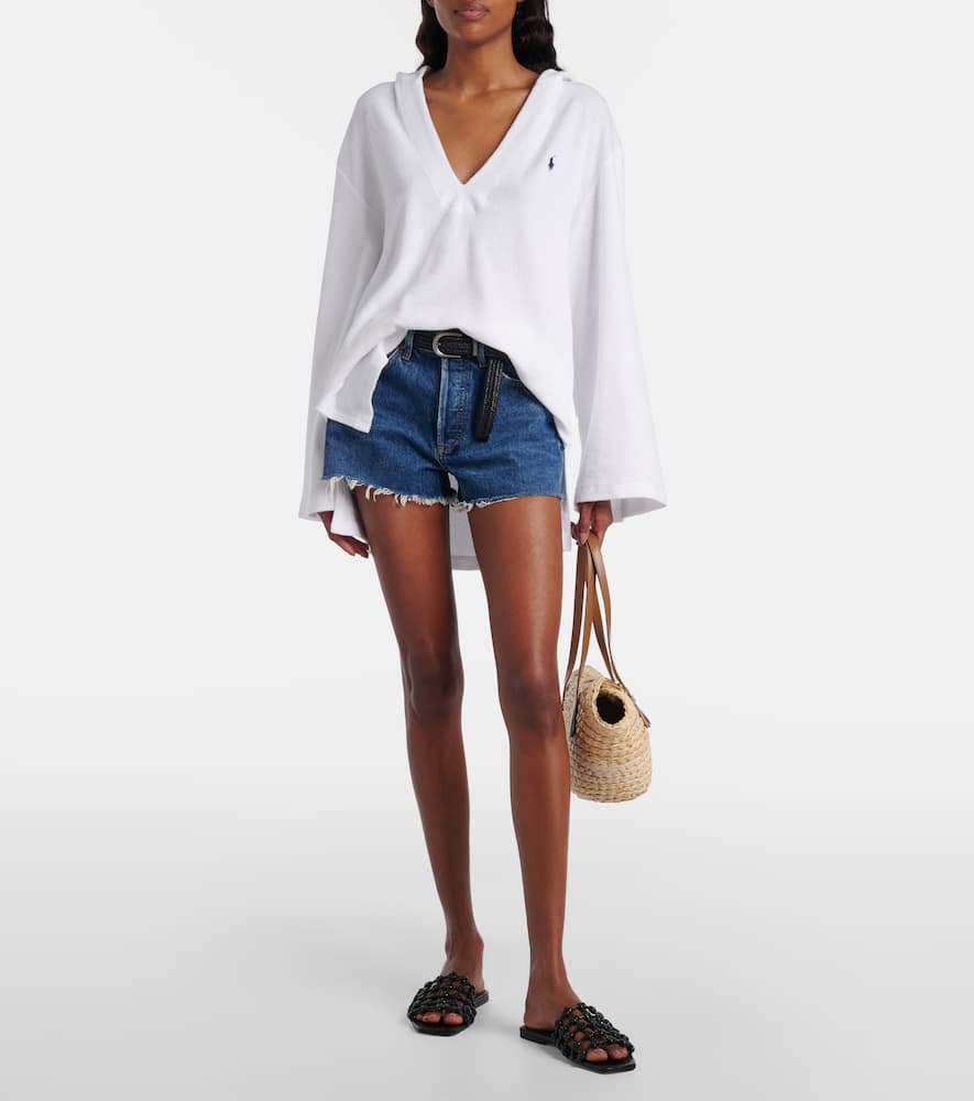 Cotton terry beach cover-up