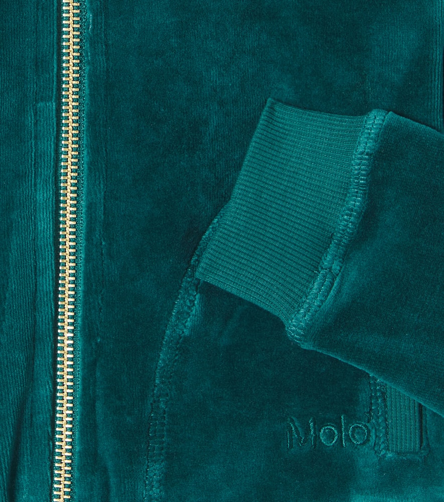Madeleine cotton-blend velveteen hoodie