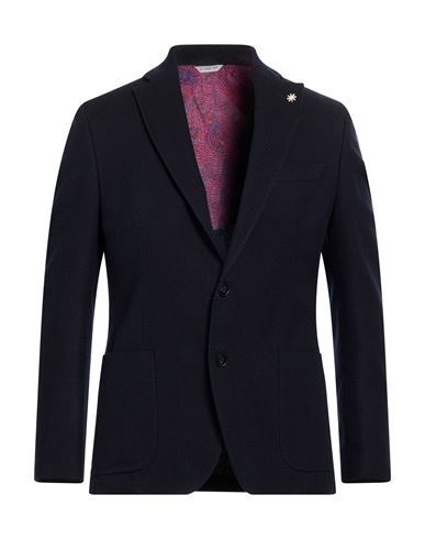 Man Blazer Navy Size 38 Virgin Wool, Cotton