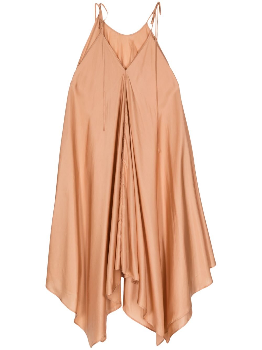 Asymmetric silk dress - Pink