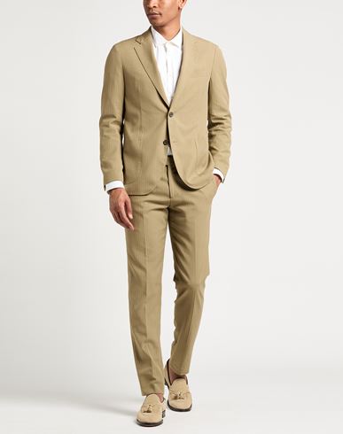 Man Suit Khaki Size 40 Silk, Cotton, Linen