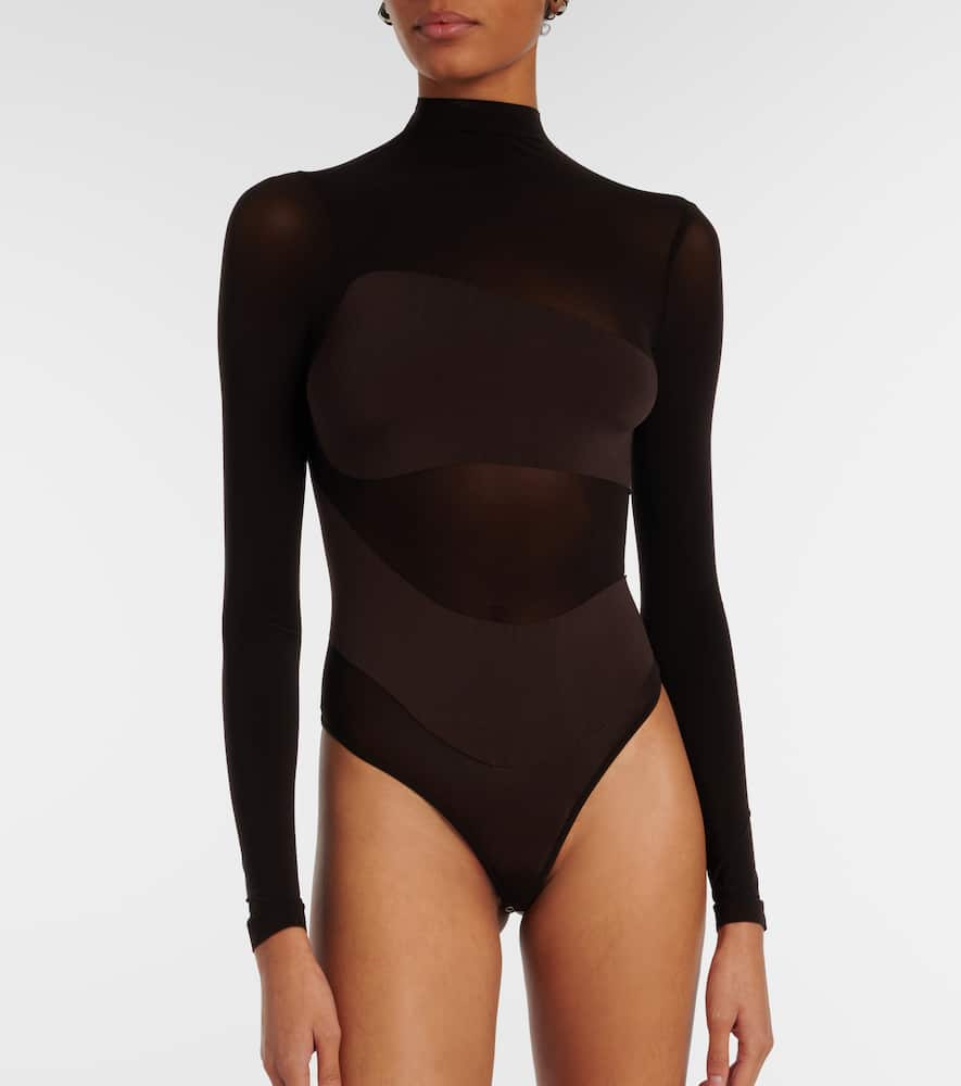 Shade semi-sheer bodysuit