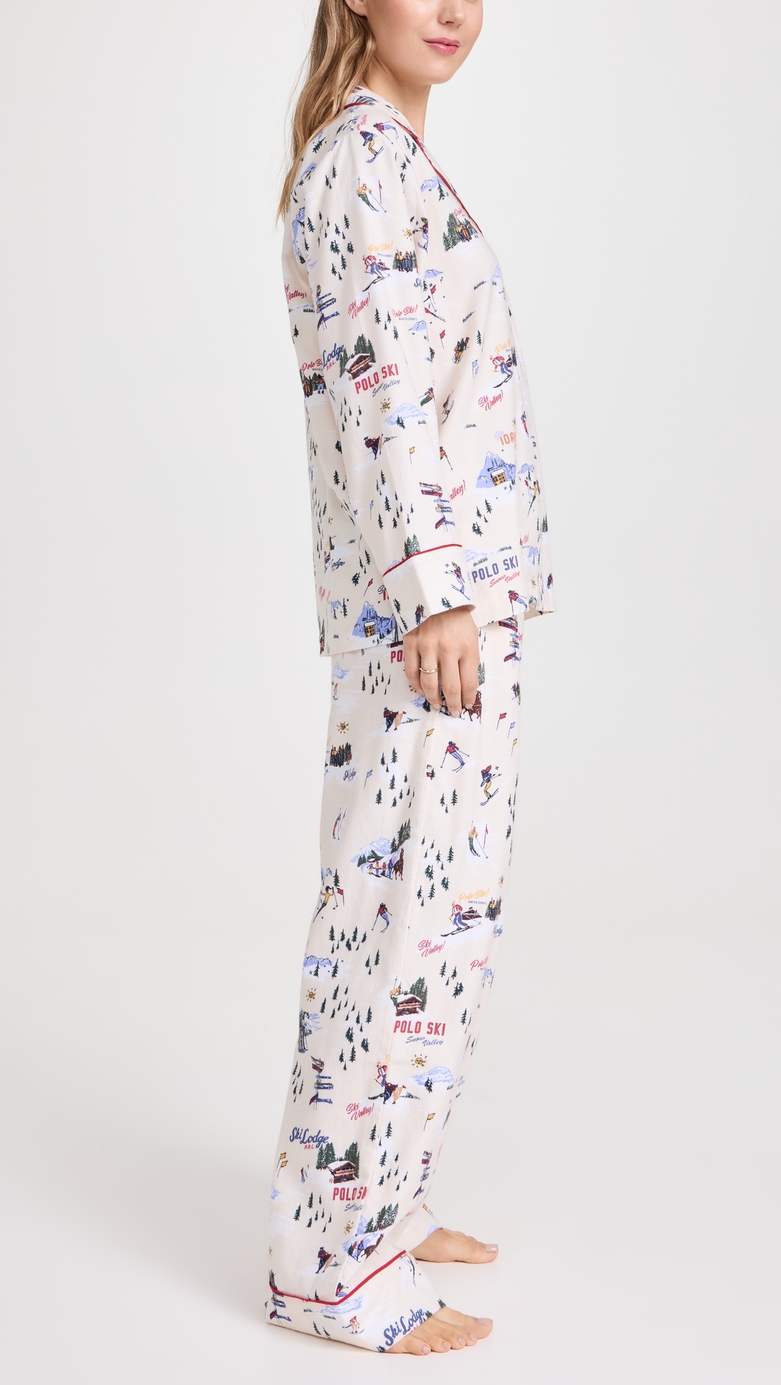 Flannel Pajama Set Ski Slopes