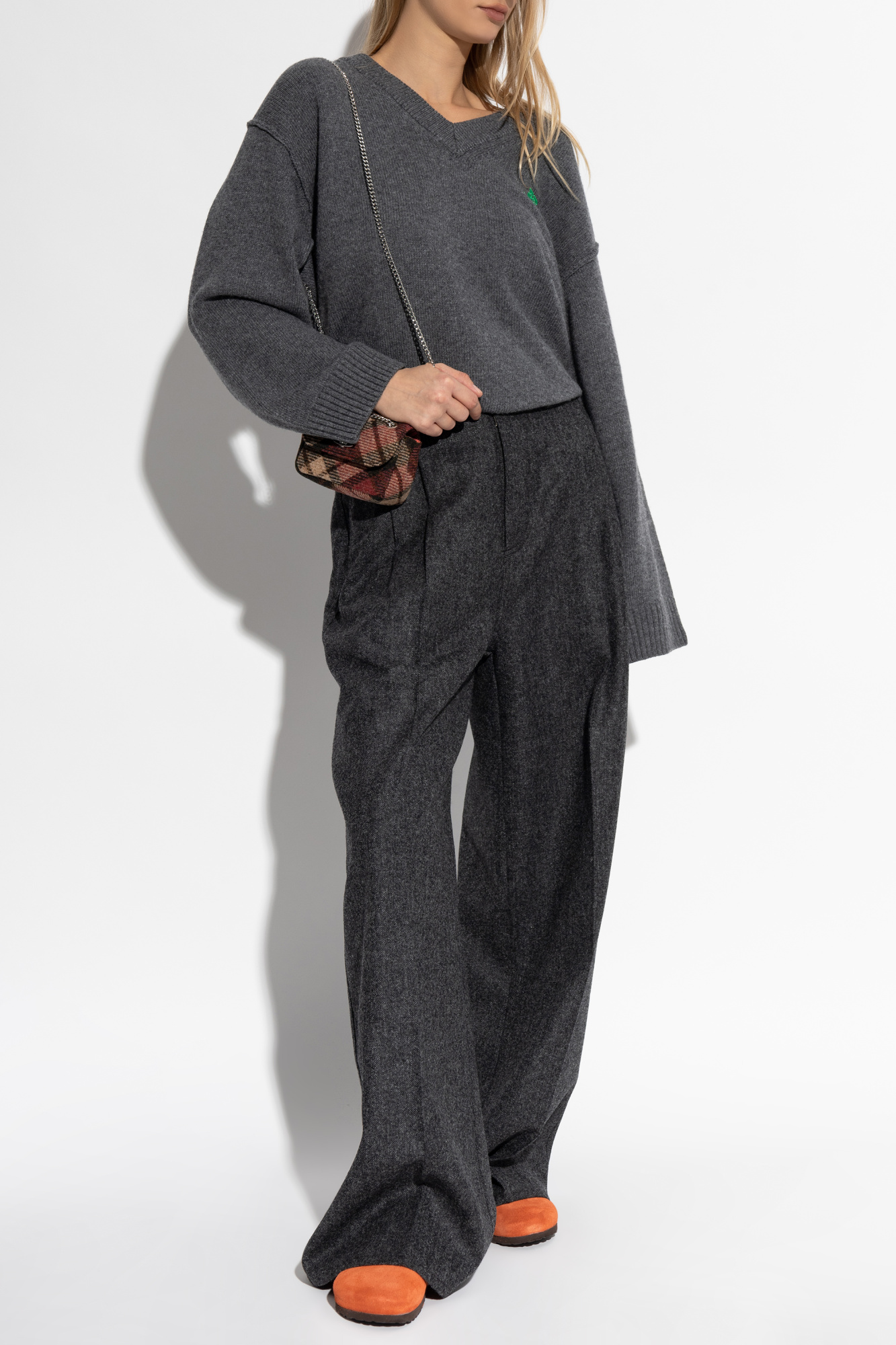 Sweater With Logo, Women's, Grey