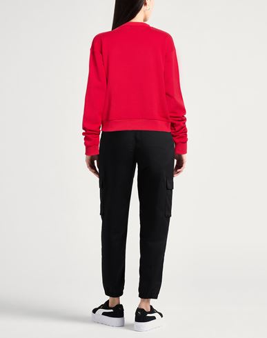 Woman Sweatshirt Red Size L Cotton