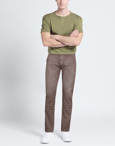 Barmas Man Jeans Khaki Size 33 Cotton, Elastane