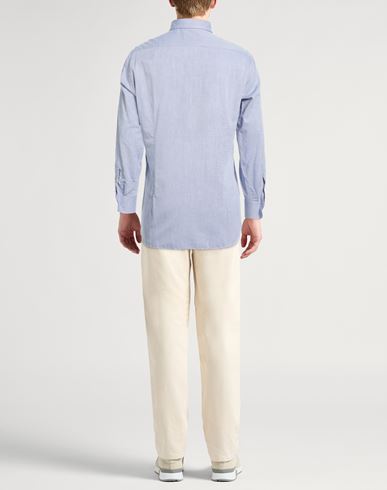 Man Shirt Sky blue Size 17 ½ Cotton, Wool