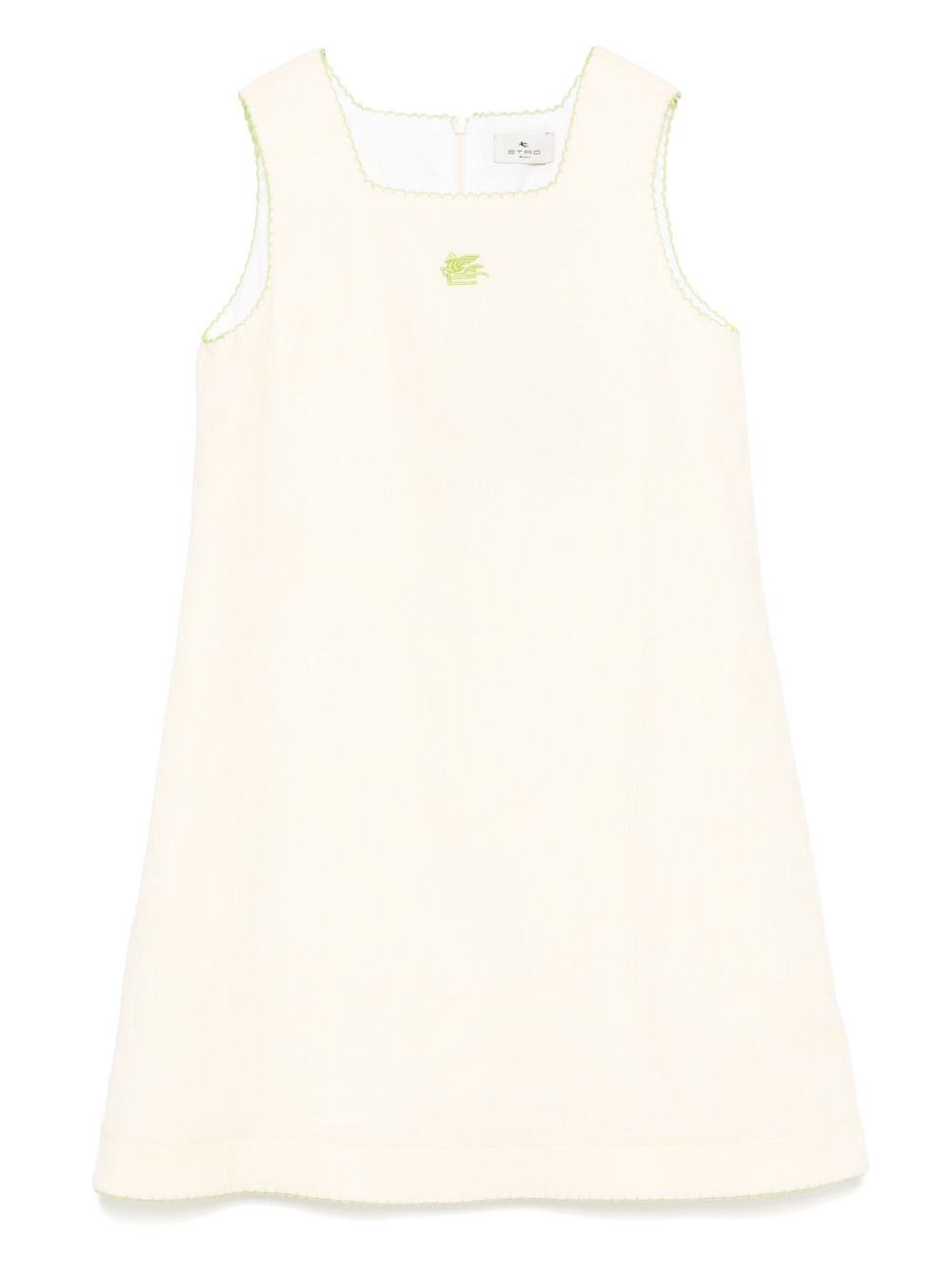 Embroidered-logo dress - Yellow