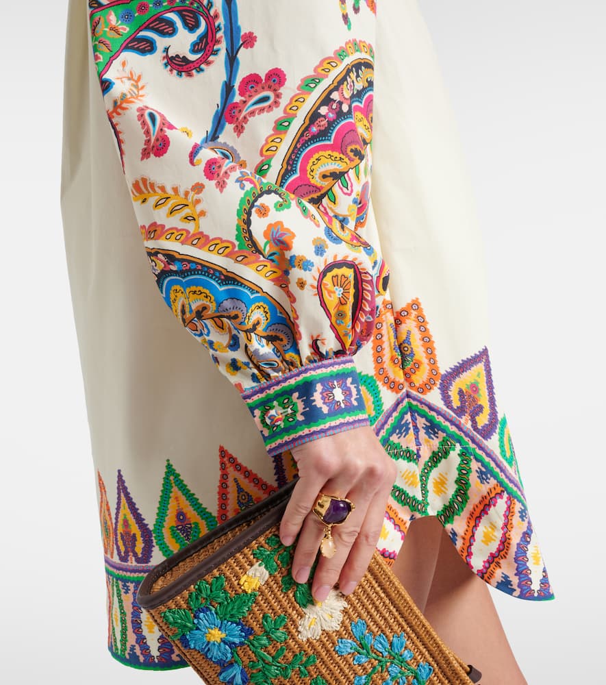 Printed cotton minidress