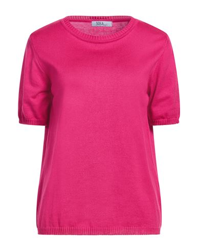 Woman Sweater Fuchsia Size XL Cotton, Acrylic