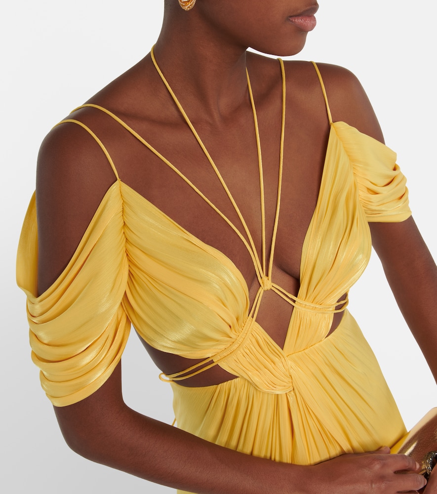 Thalia gathered off-shoulder gown