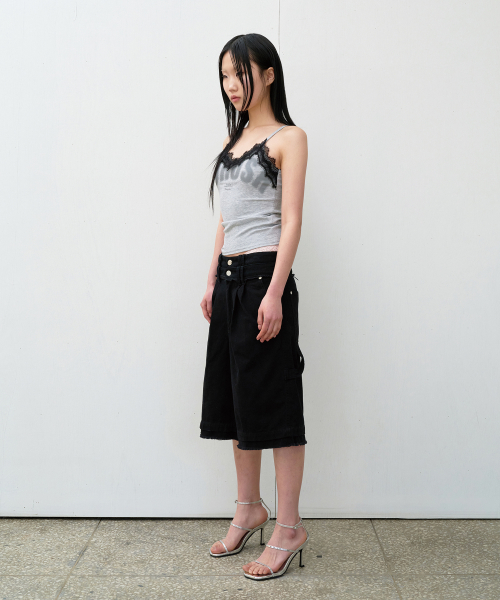 NO RUSH LACE SLEEVELESS GREY