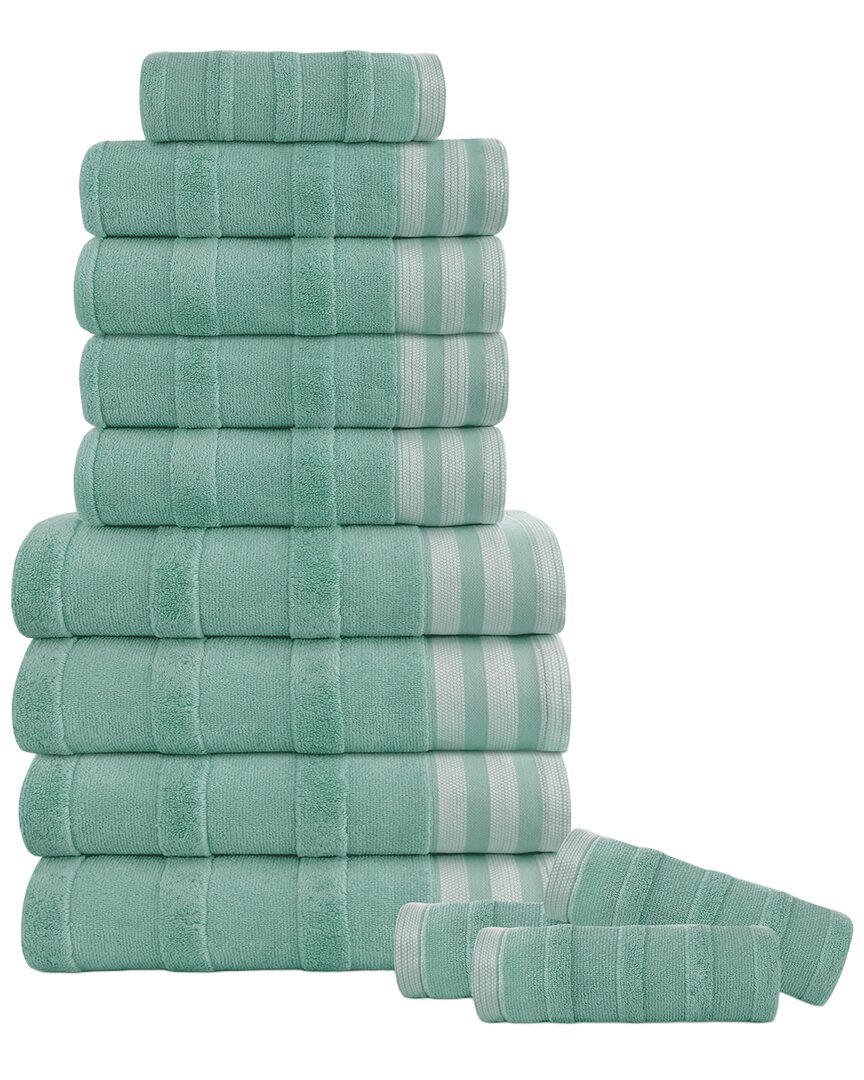 12pc Stripe Jacquard Kyoto Towel Set