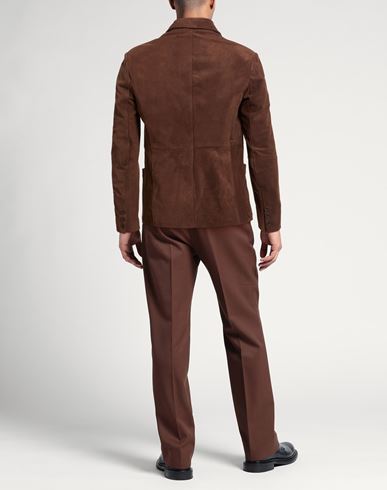 Man Blazer Brown Size S Leather