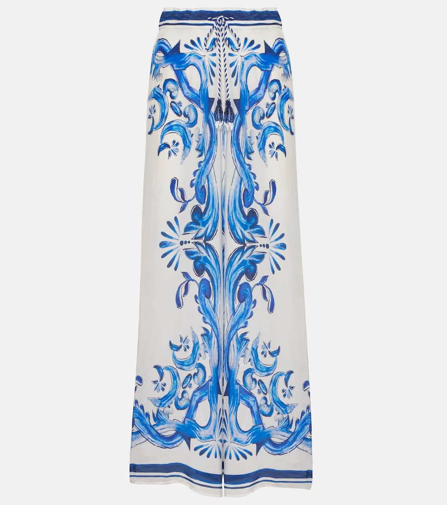 Garden Tiles wide-leg pants