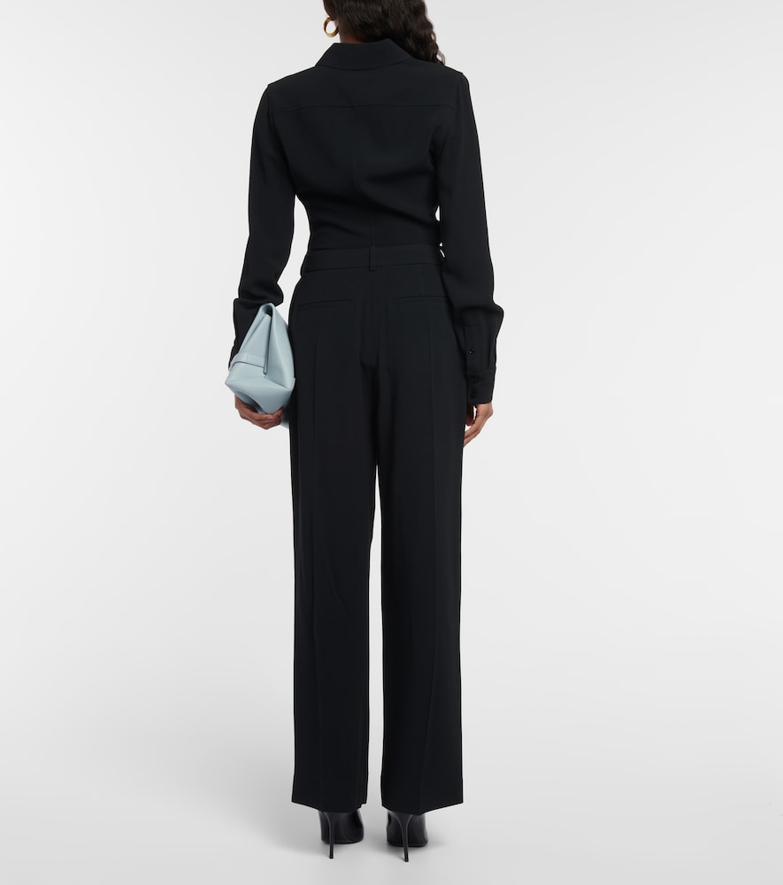 Pleated wide-leg pants