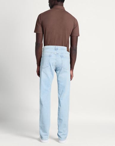 Man Jeans Blue Size 42 Cotton, Elastane